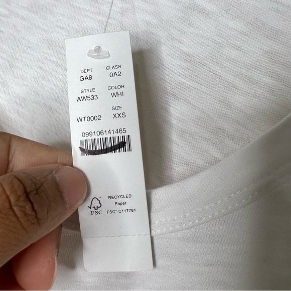 J. Crew Slub cotton scoopneck T-shirt in white AW533 size XXS - Picture 6 of 7